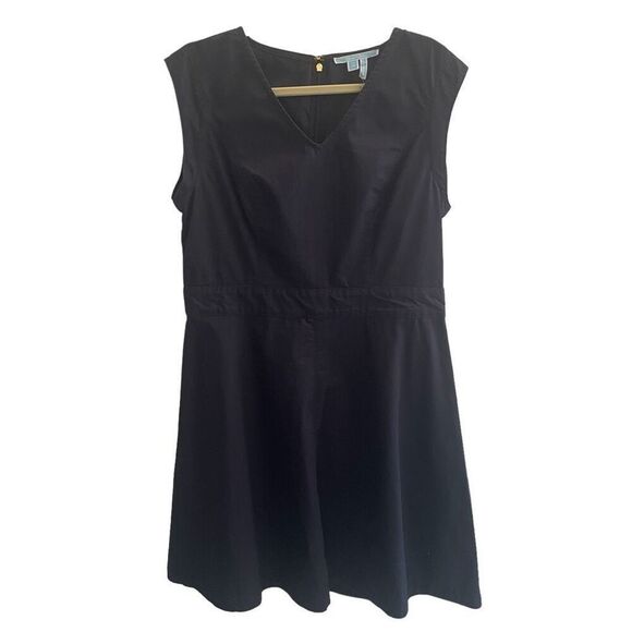 New Draper James Navy Blue Sleeveless Dress Women’s Size 12 Large Teacher - Picture 1 of 4